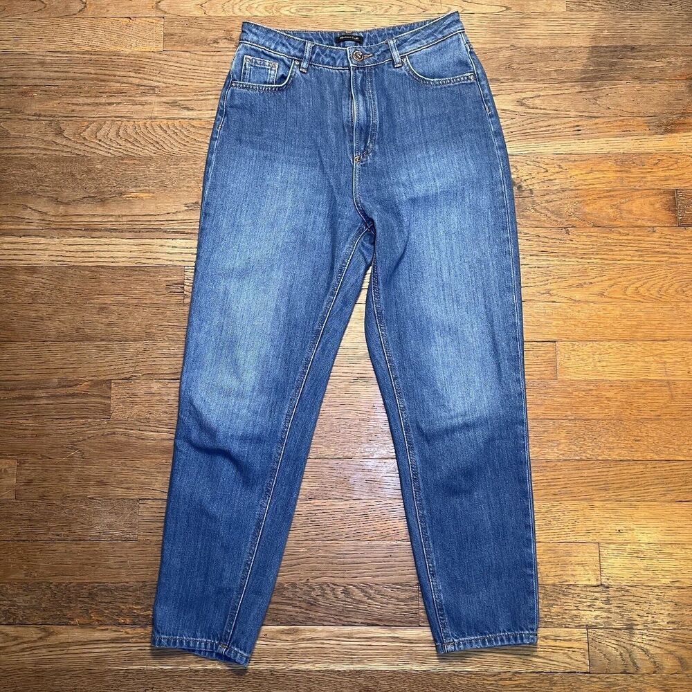 Massimo Dutti Women's High Rise Straight Leg Jeans Size 4 90s Style Made USA - Picture 13 of 14